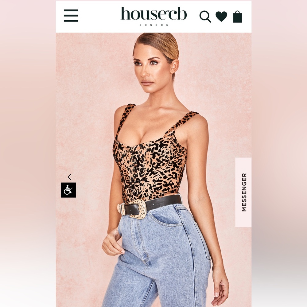 JACQUELINE LEOPARD PRINT CORSET BUSTIER